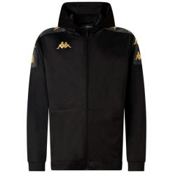 Kurtka z dresu Kappa Grevolo. Czarne kurtki męskie Kappa, bez wzorów, z dresówki, sportowe, bez ramiączek, bez kaptura. Za 285.50 zł.