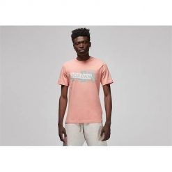 Koszulka sportowa męska Nike Air Jordan Brand Graphic. Czerwone t-shirty sportowe męskie Nike, m, bez wzorów, z bawełny, sportowe, bez ramiączek. Za 239.99 zł.