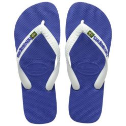 Klapki Havaianas Model 4110850 Kolor Niebieski. Niebieskie klapki i japonki męskie Havaianas, bez wzorów, z syntetyku. Za 145.50 zł.