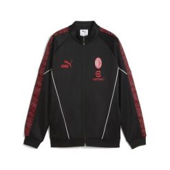 Młodzieżowa kurtka AC Milan KING Anthem PUMA Black For All Time Red. Czarna kurtki treningowe męskie Puma, m, bez wzorów, bez kaptura, do biegania. Za 349.00 zł.