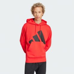 Bluza z kapturem Essentials Big Logo French Terry. Czarne bluzy nierozpinane męskie ADIDAS, xs, bez wzorów, z materiału, sportowe, bez ramiączek, z kapturem. Za 249.00 zł.