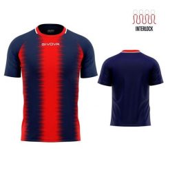 Koszulka Sportowa Givova Stripe Niebieska - Czerwona XL. Czerwone t-shirty sportowe męskie Givova, xl, bez wzorów, sportowe, bez ramiączek. Za 149.99 zł.