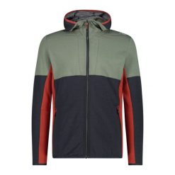 Bluza męska CMP Zip Hood. Zielone bluzy nierozpinane męskie CMP, m, bez wzorów, sportowe, bez ramiączek, bez kaptura. Za 239.99 zł.
