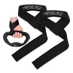 Paski treningowe do martwego ciągu 4FIZJO 2 sztuki. Czarne paski męskie 4FIZJO, bez wzorów, sportowe. Za 29.99 zł.