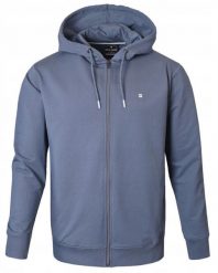 Wygodna Bluza Bawełniana - Pako Jeans - Szaro-Niebieska z Kapturem. Niebieskie bluzy rozpinane męskie Pako Jeans, l, bez wzorów, z bawełny, z kapturem. Za 189.00 zł.