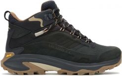 Buty turystyczne Merrell Moab Speed 2 LTR Mid WP - black. Czarne buty trekkingowe męskie GRONELL, bez wzorów, bez zapięcia. Za 793.72 zł.