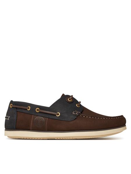 Barbour Mokasyny MFO0684BR78 Brązowy. Brązowe mokasyny męskie Barbour, z nubiku, bez zapięcia. Za 399.99 zł.