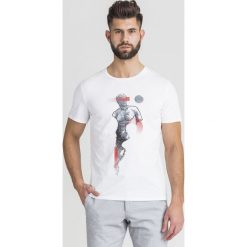 T-SHIRT JUST CAVALLI. Białe t-shirty męskie Just Cavalli, l, bez wzorów, z bawełny, bez kołnierzyka, bez ramiączek. Za 335.40 zł.