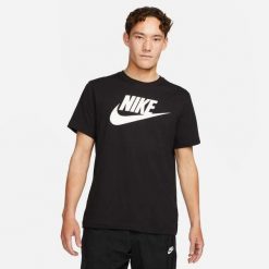 Koszulka sportowa męska Nike Icon Futura. Czarne t-shirty sportowe męskie Nike, m, bez wzorów, sportowe, bez ramiączek. Za 127.99 zł.