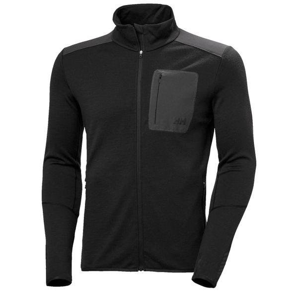 Polar Helly Hansen Lifa Merino. Czarne bluzy z polaru męskie Helly Hansen, bez wzorów, z polaru, sportowe, bez ramiączek, bez kaptura. Za 632.40 zł.