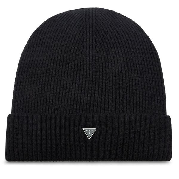 Czapka Guess. Czarne czapki męskie Guess, na zimę, z aplikacjami. Za 139.99 zł.