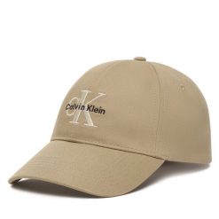 Czapka z daszkiem Calvin Klein. Brązowe czapki męskie Calvin Klein, bez wzorów. Za 169.99 zł.