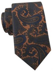 Krawat Męski - Angelo di Monti - Beż z Dużym Paisley. Krawaty i muchy męskie Angelo di Monti, bez wzorów, z tkaniny, eleganckie. Za 45.00 zł.