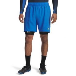 Szorty Under Armour Challenger Pro. Niebieskie szorty sportowe męskie Under Armour, bez wzorów, sportowe. Za 182.50 zł.