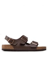 Birkenstock Sandały Milano 034701 Brązowy. Brązowe sandały męskie Birkenstock, ze skóry, bez zapięcia. Za 289.99 zł.