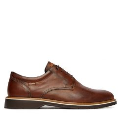 Półbuty Pikolinos. Brązowe codzienne półbuty męskie Pikolinos, bez wzorów, bez obcasa, bez zapięcia. Za 599.99 zł.