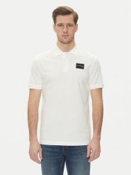 Richmond X Polo UMP25170PO Biały Regular Fit. Białe koszulki polo męskie Richmond X, m, bez wzorów, z bawełny, bez kołnierzyka, bez ramiączek. Za 229.99 zł.