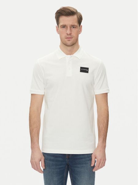 Richmond X Polo UMP25170PO Biały Regular Fit. Białe koszulki polo męskie Richmond X, m, bez wzorów, z bawełny, bez kołnierzyka, bez ramiączek. Za 359.99 zł.