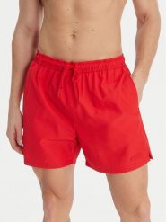 Calvin Klein Swimwear Szorty kąpielowe LV00N61027 Czerwony Regular Fit. Czerwone kąpielówki męskie Calvin Klein Swimwear, l, bez wzorów, z bawełny. Za 269.99 zł.