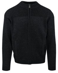 Sweter Męski - Lasota - Rozpinany (Kardigan) - Czarny Melanż, Kieszenie. Czarne kardigany męskie M. Lasota, l, bez wzorów, z bawełny, bez ramiączek. Za 269.00 zł.