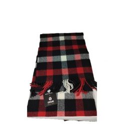 Szalik w kratę Stade Toulousain. Czarne szaliki męskie SERGE BLANCO, bez wzorów, z wełny. W wyprzedaży za 244.50 zł.