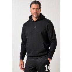 Męska Bluza z kapturem fitness kaptur kieszeń kangurka nadruk na plecach. Czarne bluzy nierozpinane męskie JAY-PI, m, bez wzorów, z bawełny, z kapturem. Za 349.99 zł.