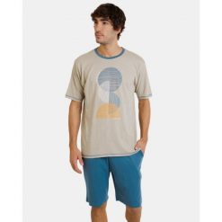 Piżama męska rozm. XXL P241302 Stone 429. Niebieskie piżamy męskie Massana Homewear, m, bez wzorów, bez kołnierzyka, bez ramiączek. Za 199.00 zł.