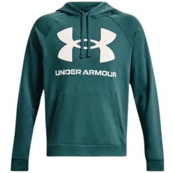 Bluza męska Under Armour Rival Fleece Big Logo HD. Białe bluzy nierozpinane męskie Under Armour, l, bez wzorów, z dresówki, sportowe, bez ramiączek, bez kaptura. Za 311.24 zł.