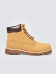 Trapery męskie ze skóry naturalnej zamszowej brązowe OO174136 802. Brązowe buty zimowe męskie Big Star, bez wzorów, ze skóry, eleganckie, bez obcasa, bez zapięcia. Za 299.99 zł.
