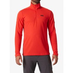 Bluza bez kaptura męska Helly Hansen HP 1/2 Zip Pullover 2.0. Czerwone bluzy nierozpinane męskie Helly Hansen, m, bez wzorów, bez ramiączek, bez kaptura. Za 235.99 zł.