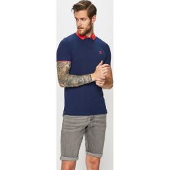 Tom Tailor Denim - Polo. Białe koszulki polo męskie Tom Tailor Denim, m, bez wzorów, z bawełny, bez kołnierzyka, bez ramiączek. W wyprzedaży za 79.90 zł.