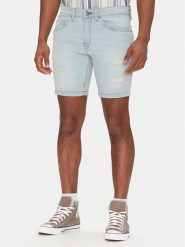 INDICODE Szorty jeansowe Sejer 70-849 Niebieski Slim Fit. Niebieskie szorty męskie INDICODE, bez wzorów, z bawełny. Za 119.99 zł.
