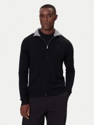 KARL LAGERFELD Kardigan 655004 554399 Czarny Slim Fit. Czarne kardigany męskie KARL LAGERFELD, m, bez wzorów, z wełny, bez ramiączek. Za 879.99 zł.