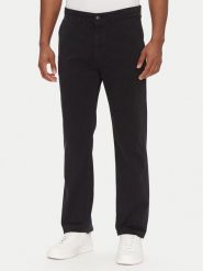 BOSS Chinosy 50534378 Czarny Regular Fit. Czarne eleganckie spodnie męskie Boss, bez wzorów, z bawełny. Za 309.99 zł.