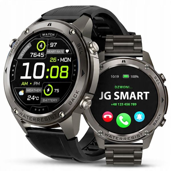 ZEGAREK SMARTWATCH MĘSKI WODOODPORNY ROZMOWY MENU PL SPORT GPS SMART WATCH. Zegarki męskie JG Smart. Za 319.99 zł.