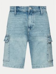 S.Oliver Szorty jeansowe 2144355 Niebieski Relaxed Fit. Niebieskie szorty męskie S.Oliver, bez wzorów, z bawełny. Za 229.99 zł.