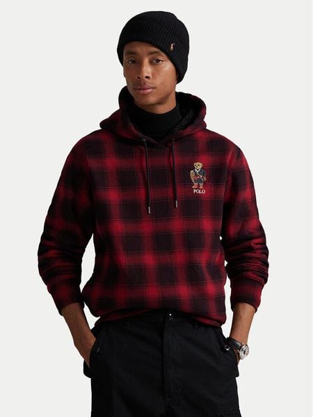 Polo Ralph Lauren Bluza 710981796001 Czerwony Regular Fit. Czerwone bluzy nierozpinane męskie Polo Ralph Lauren, l, bez wzorów, z bawełny, bez ramiączek, bez kaptura. Za 1,199.00 zł.