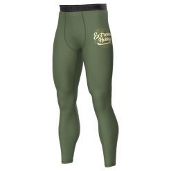 Legginsy sportowe męskie EXTREME HOBBY BADGE. Zielone bielizna termoaktywna męska EXTREME HOBBY, m, bez wzorów, z elastanu, bez ramiączek, na fitness i siłownię. Za 229.00 zł.