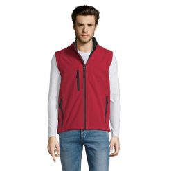 Męska Kamizelka Bez Rękawów Rallye Softshell. Czerwone kurtki softshell męskie SOL'S, l, bez wzorów, z softshellu, bez kaptura, trekkingowe. Za 185.99 zł.