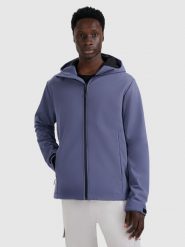 4F Kurtka softshell wiatroodporna membrana 5000 męska - granatowa XL. Niebieskie kurtki softshell męskie 4f, na zimę, m, bez wzorów, z materiału, z kapturem, windstopper. Za 299.99 zł.