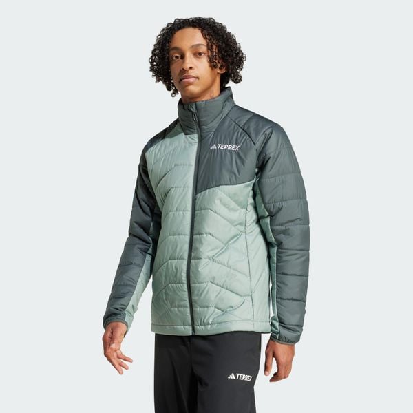 Kurtka Terrex Multi Synthetic Insulated. Zielone kurtki męskie ADIDAS, xl, bez wzorów, z materiału, sportowe, bez ramiączek, bez kaptura. W wyprzedaży za 396.40 zł.