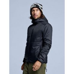 Kurtka puchowa - warstwa pośrednia do jazdy na nartach - męska - freeride - czar. Czarne kurtki narciarskie i snowboardowe męskie POEDERBAAS, na zimę, m, bez wzorów, z materiału, bez kaptura, narciarskie. Za 611.72 zł.
