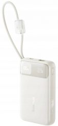 Powerbank Baseus EnerFill FC11 20000mAh 22.5W z wyświetlaczem cyfrowym i dwoma wbudowanymi kablami - beżowy. Brązowe powerbanki Baseus. Za 103.11 zł.