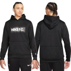 Bluza sportowa męska Nike FC Libero Dri-Fit treningowa kangurka z kapturem. Czarne bluzy z kapturem męskie Nike, m, bez wzorów, z dresówki, z kapturem. Za 226.97 zł.