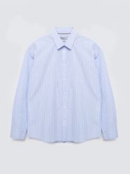 Koszula męska w prążek błękitna Gibinor 400. Niebieskie koszule męskie Big Star, l, bez wzorów, z bawełny, bez kołnierzyka, bez ramiączek. Za 199.99 zł.