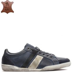 Granatowe Skórzane Półbuty Tempte. Buty sportowe na co dzień męskie Born2be. Za 69.99 zł.