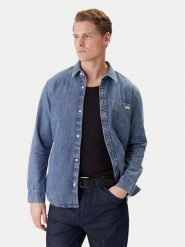 Calvin Klein Jeans Koszula jeansowa LV04RE708G Niebieski Regular Fit. Niebieskie koszule męskie Calvin Klein Jeans, m, bez wzorów, z bawełny, bez kołnierzyka, bez ramiączek. Za 399.99 zł.