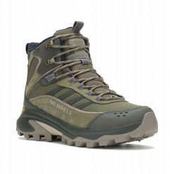 Buty turystyczne Merrell Moab Speed 2 Thermo Mid WP - olive. Zielone buty trekkingowe męskie GRONELL, bez wzorów, bez zapięcia. Za 773.99 zł.