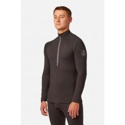Bluza termoaktywna męska Surfanic Bodyfit Zip Neck. Czarne bluzy nierozpinane męskie Surfanic, l, bez wzorów, sportowe, bez ramiączek, bez kaptura. Za 129.99 zł.