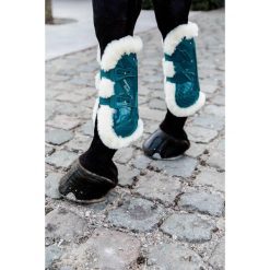 Wegańskie getry z owczej skóry na nogawkach Kentucky Bamboo Elastic. Zielone legginsy męskie KENTUCKY HORSEWEAR, m, bez wzorów, ze skóry, do jazdy konnej. Za 786.00 zł.